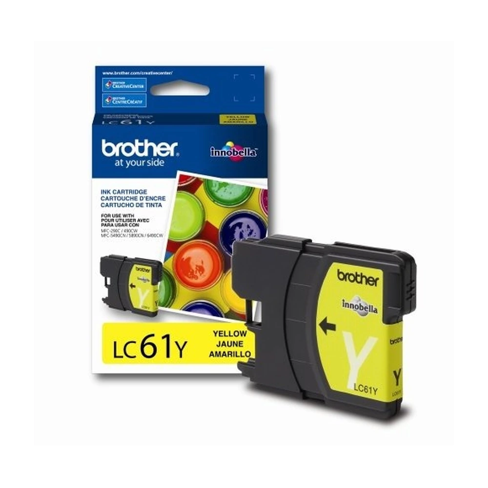Brother LC61 Yellow Ink Cartridge