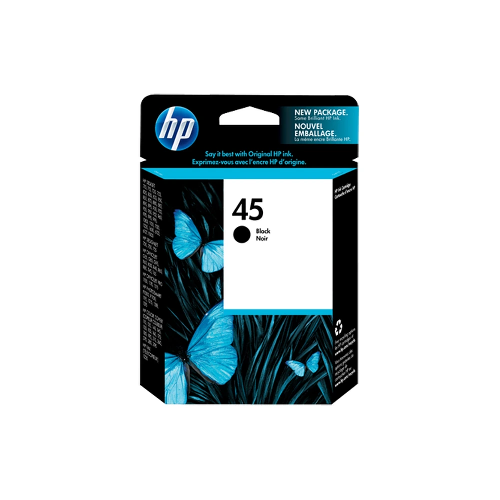 HP 45A Black Ink Cartridge - B3F38A