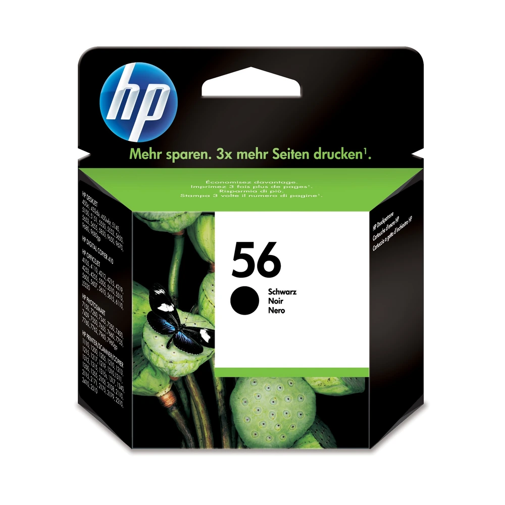 HP 56 Black Ink Cartridge - C6656AE