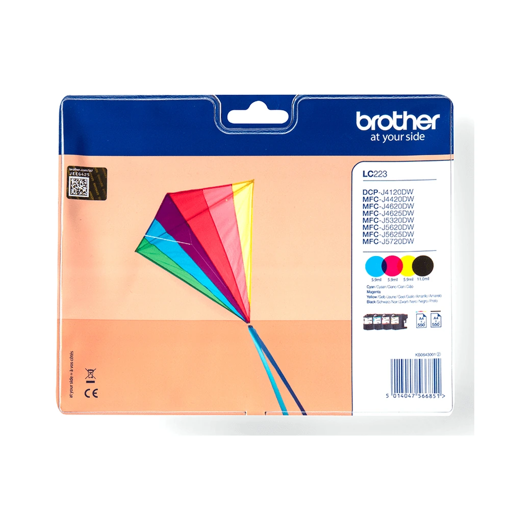 Brother LC223 Ink Cartridge Multipack - LC223VALBP