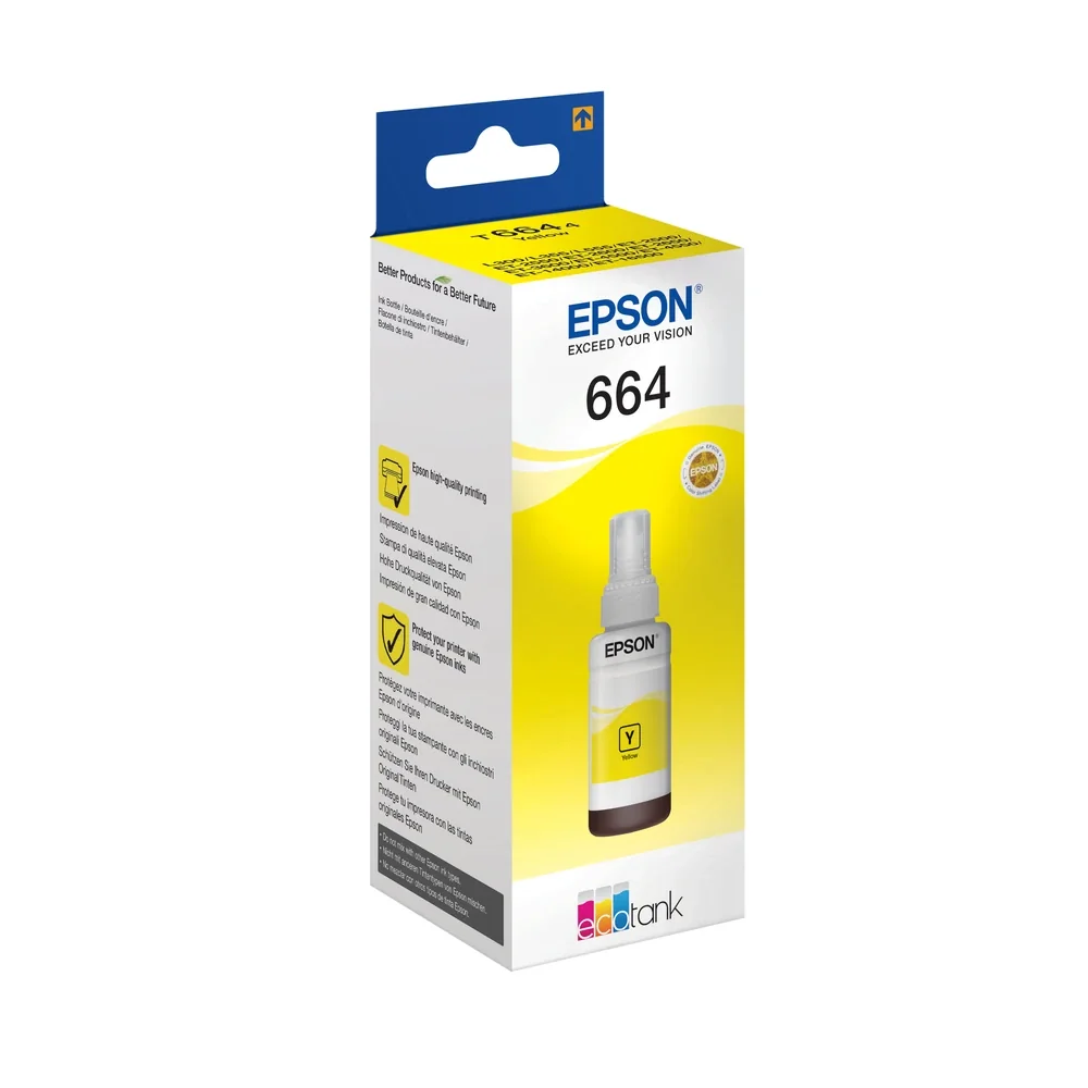 Epson 664 Yellow Ink Bottle - C13T664440