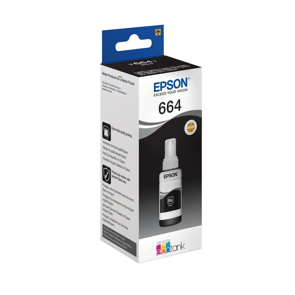 Epson 664 Black Ink Bottle - C13T664140