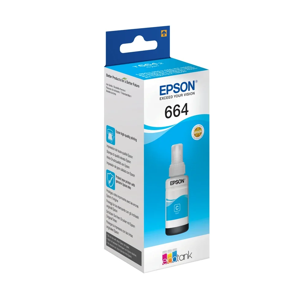 Epson 664 Cyan Ink Bottle - C13T664240
