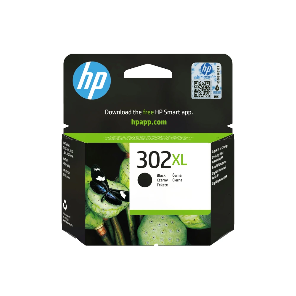 HP 302XL Black Ink Cartridge - F6U68AE