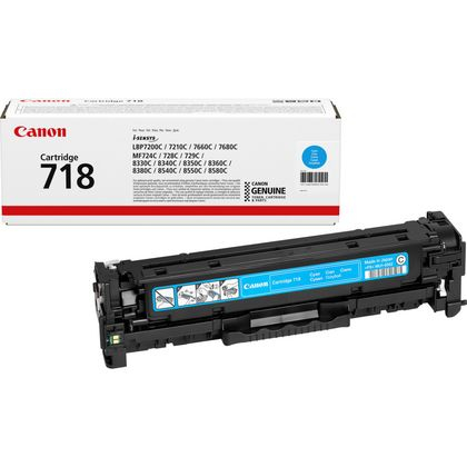 Canon 718 Cyan Toner Cartridge - 2661B014