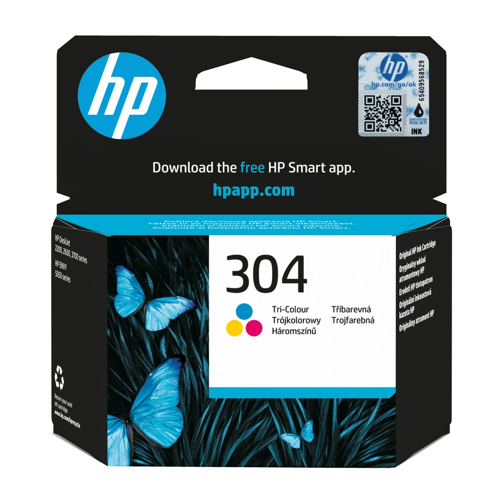 HP 304 Tri-Colour Ink Cartridge - N9K05AE