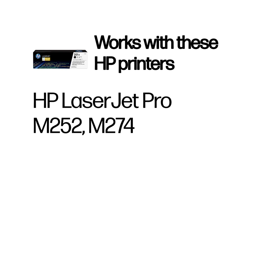 HP 201X Black High Yield Toner Cartridge - CF400X