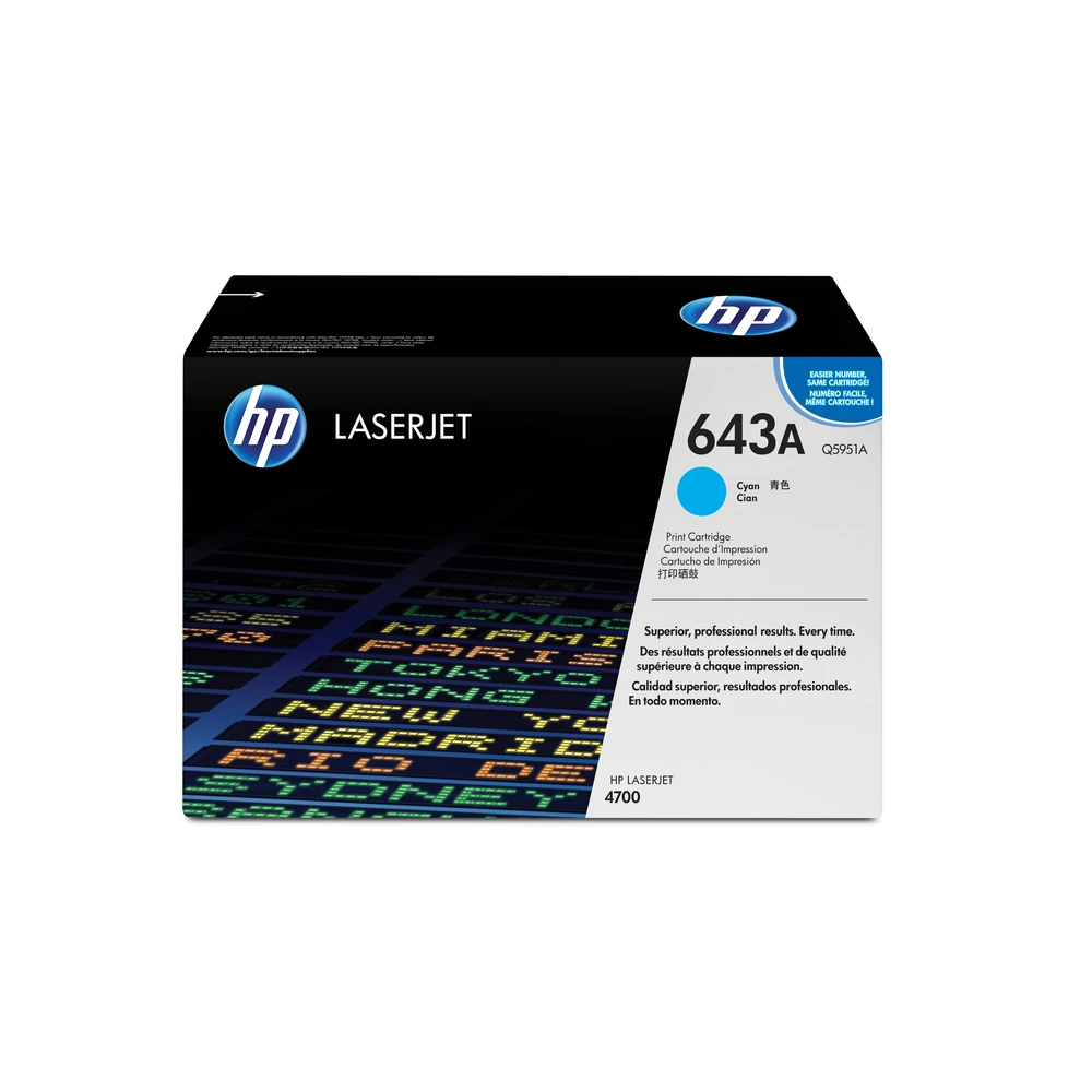 HP 643A Cyan Toner Cartridge - Q5951A