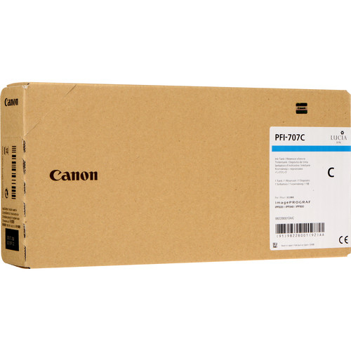 Canon PFI-707 Cyan Ink Cartridge - 9822B001
