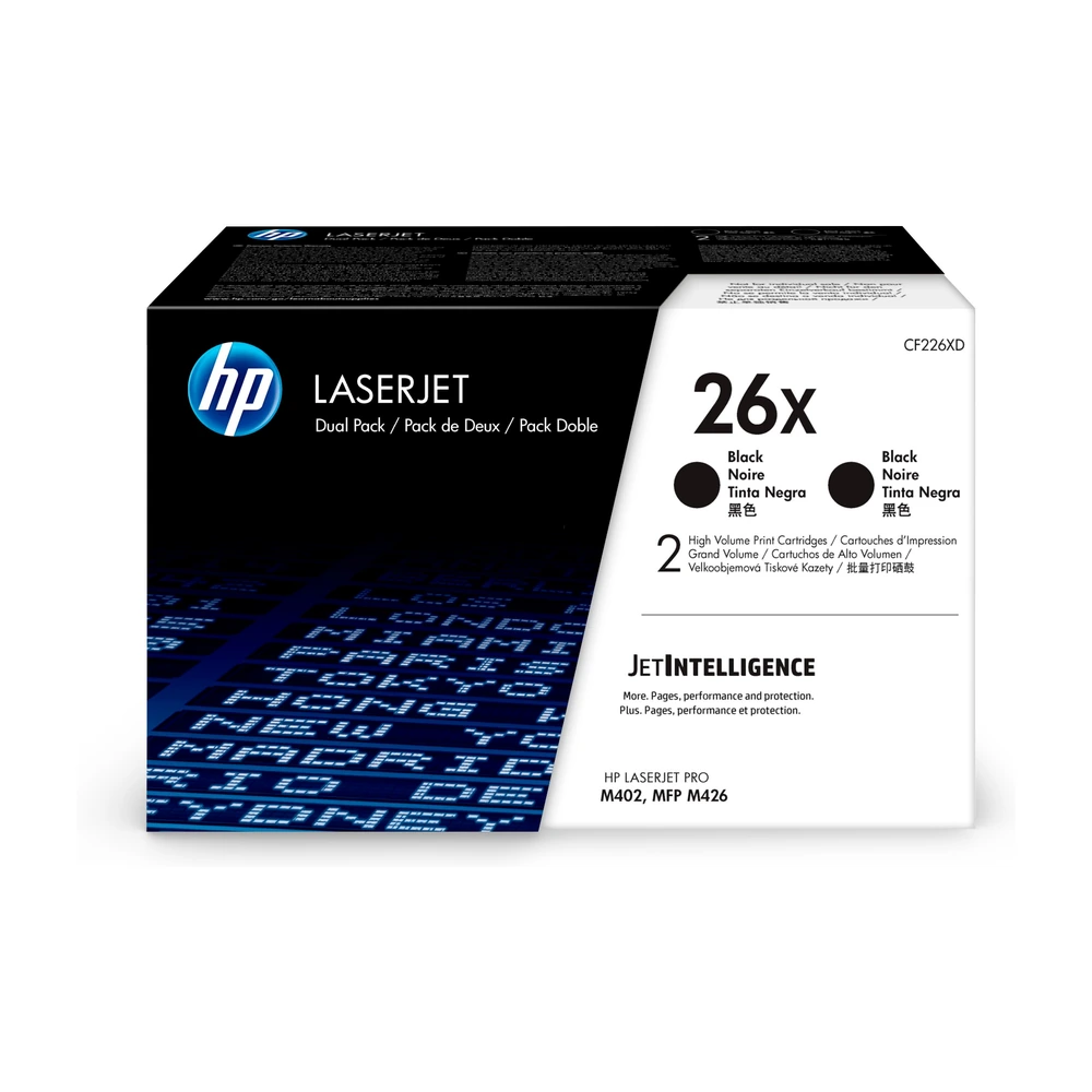 HP 26X Black High Yield Twin Pack - CF226XD