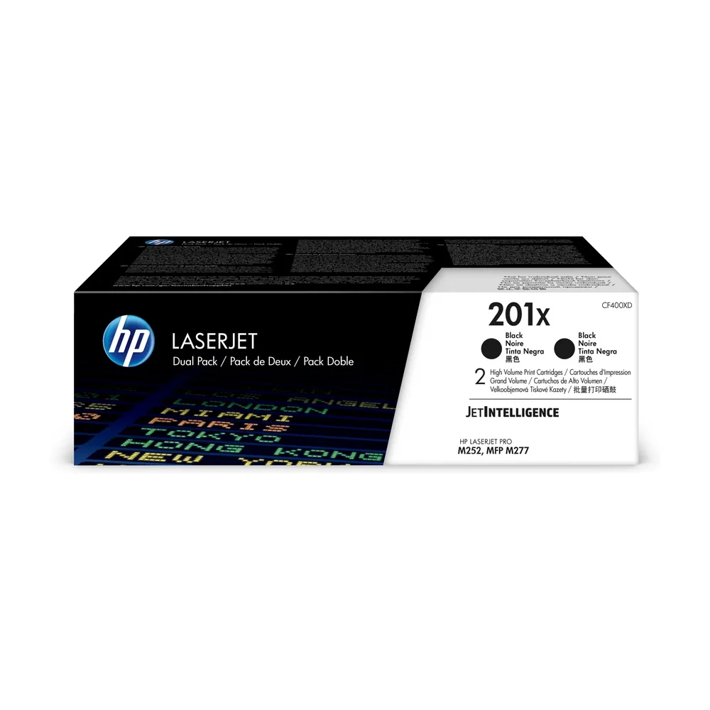 HP 201X Black High Yield Twin Pack - CF400XD