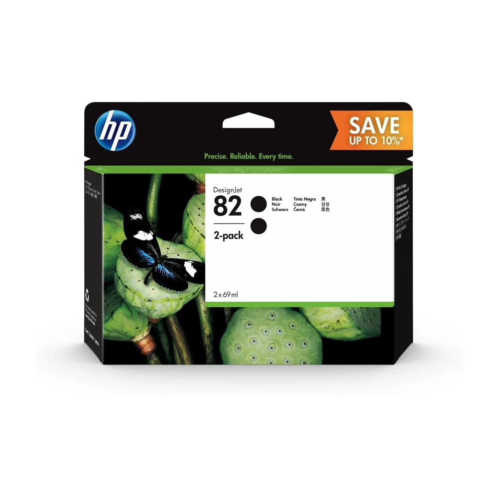 HP 82 Black Twin Pack - P2V34A
