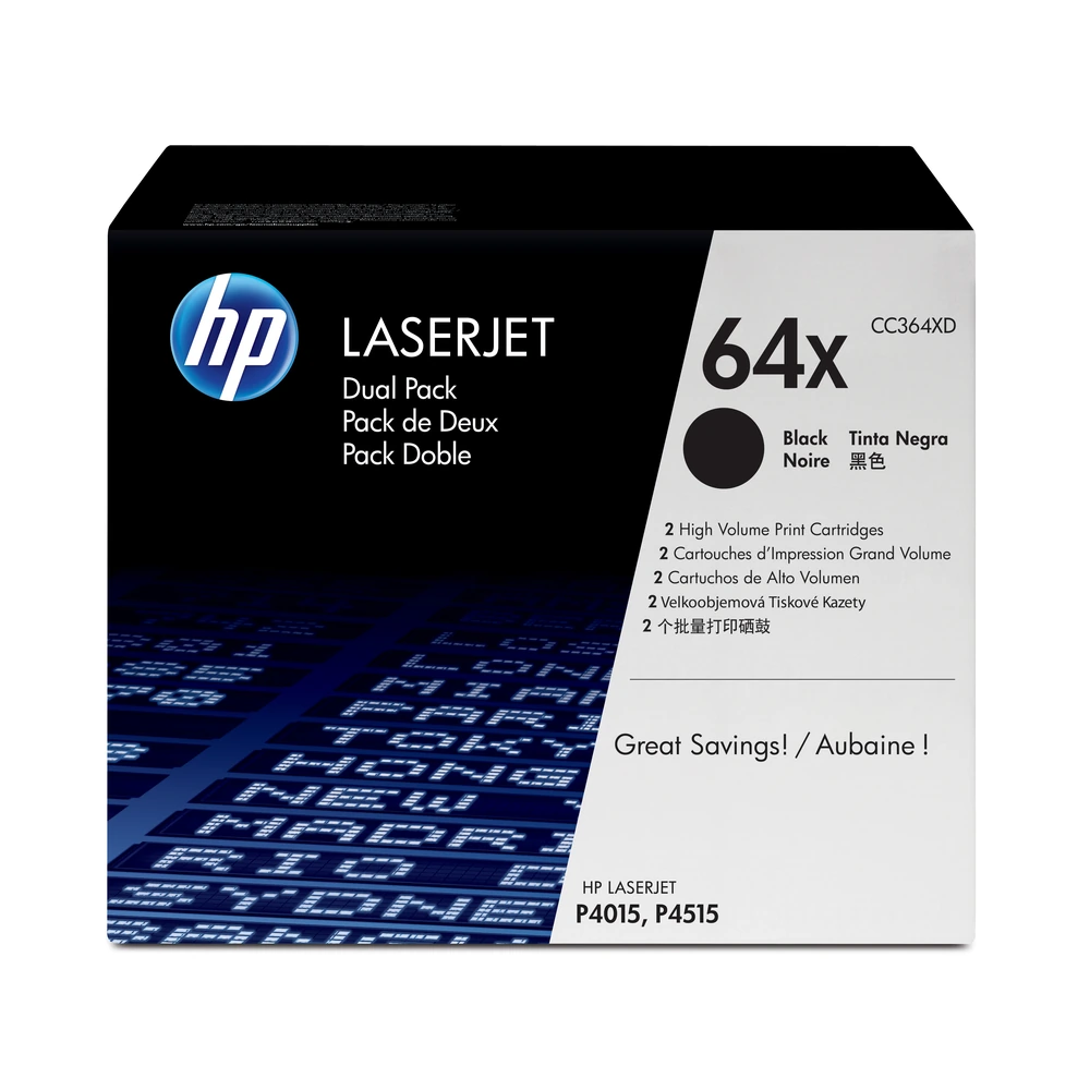 HP 64X Black High Yield Twin Pack - CC364XD