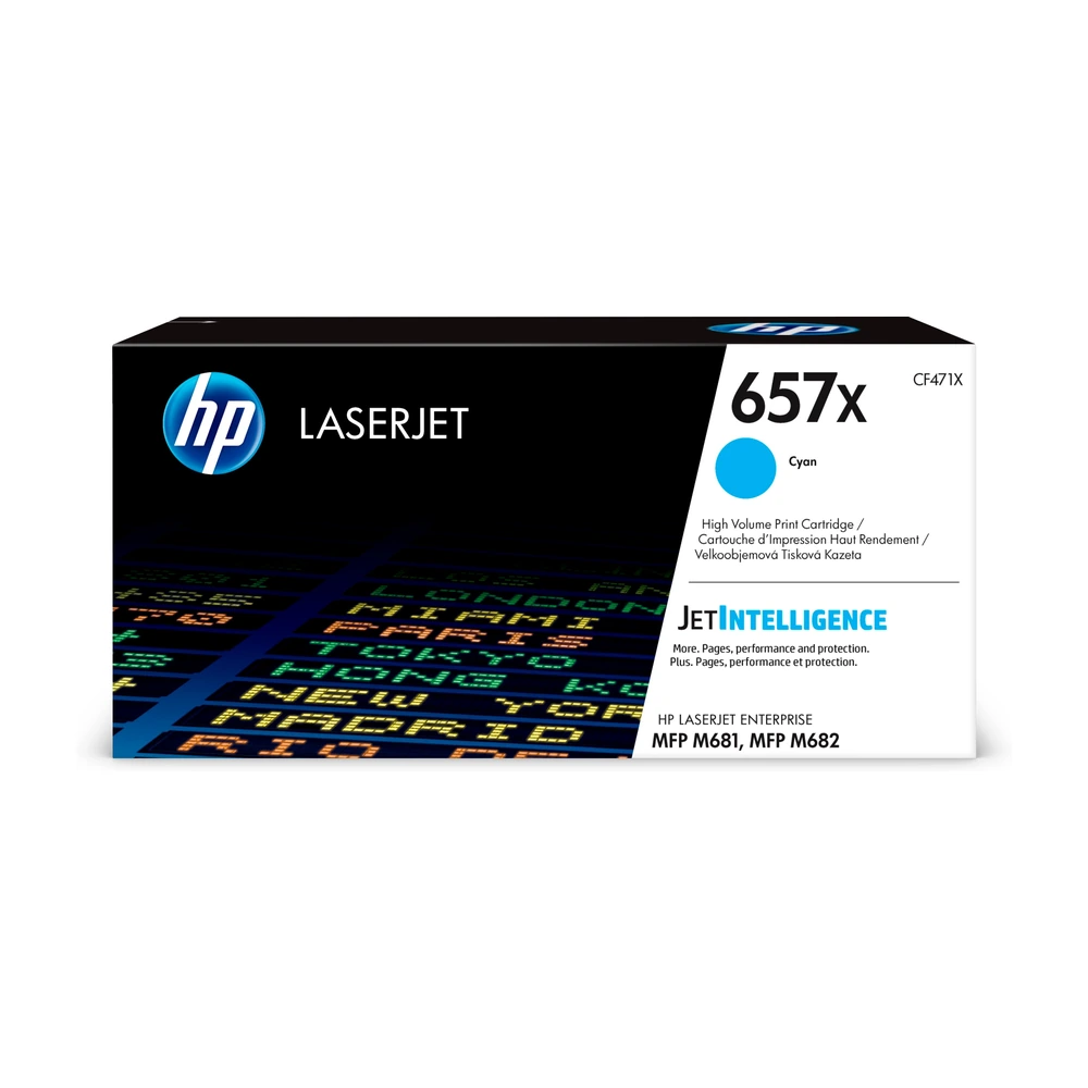 HP 657X Cyan High Yield Toner Cartridge - CF471X