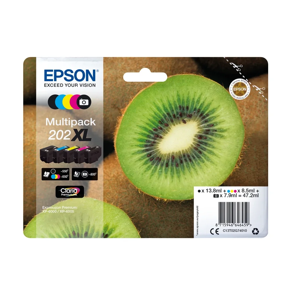 Epson 202XL Ink Cartridge Multipack - C13T02G74020