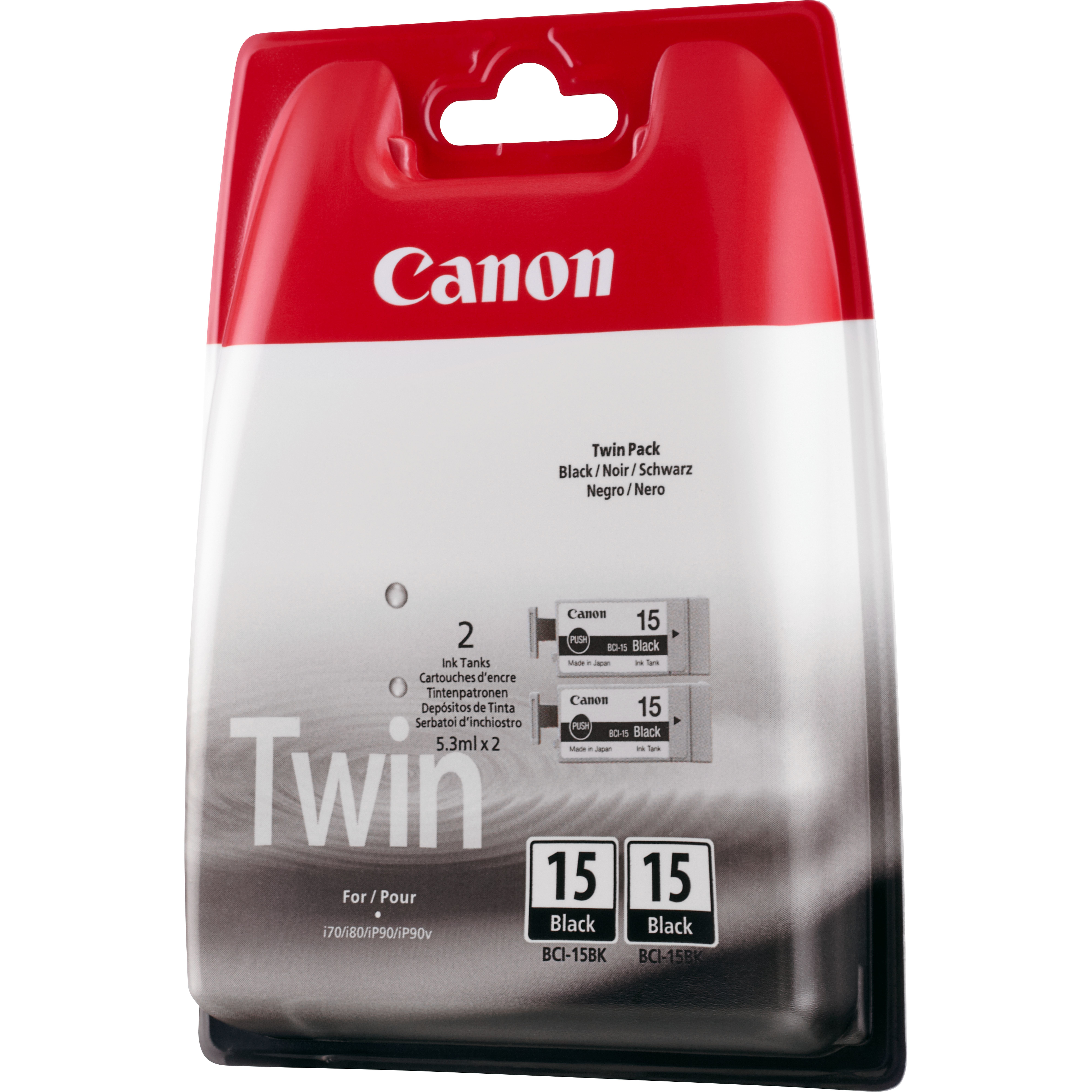 Canon BCI-15 Black Twin Pack - 8190A002