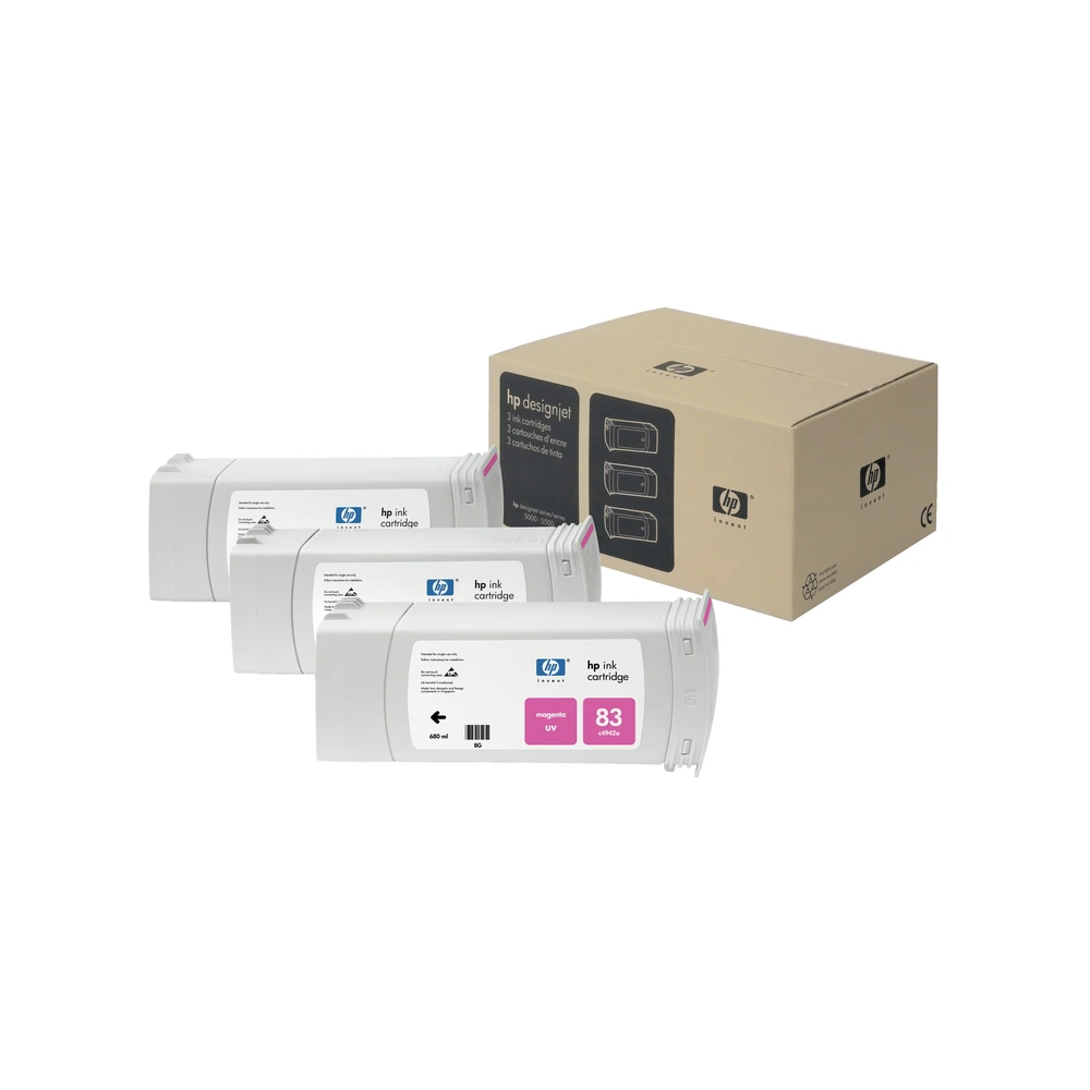 HP 83 Magenta Ink Cartridge Tri-Pack - C5074A