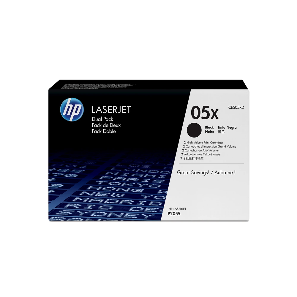 HP 05X Black High Yield Twin Pack - CE505XD