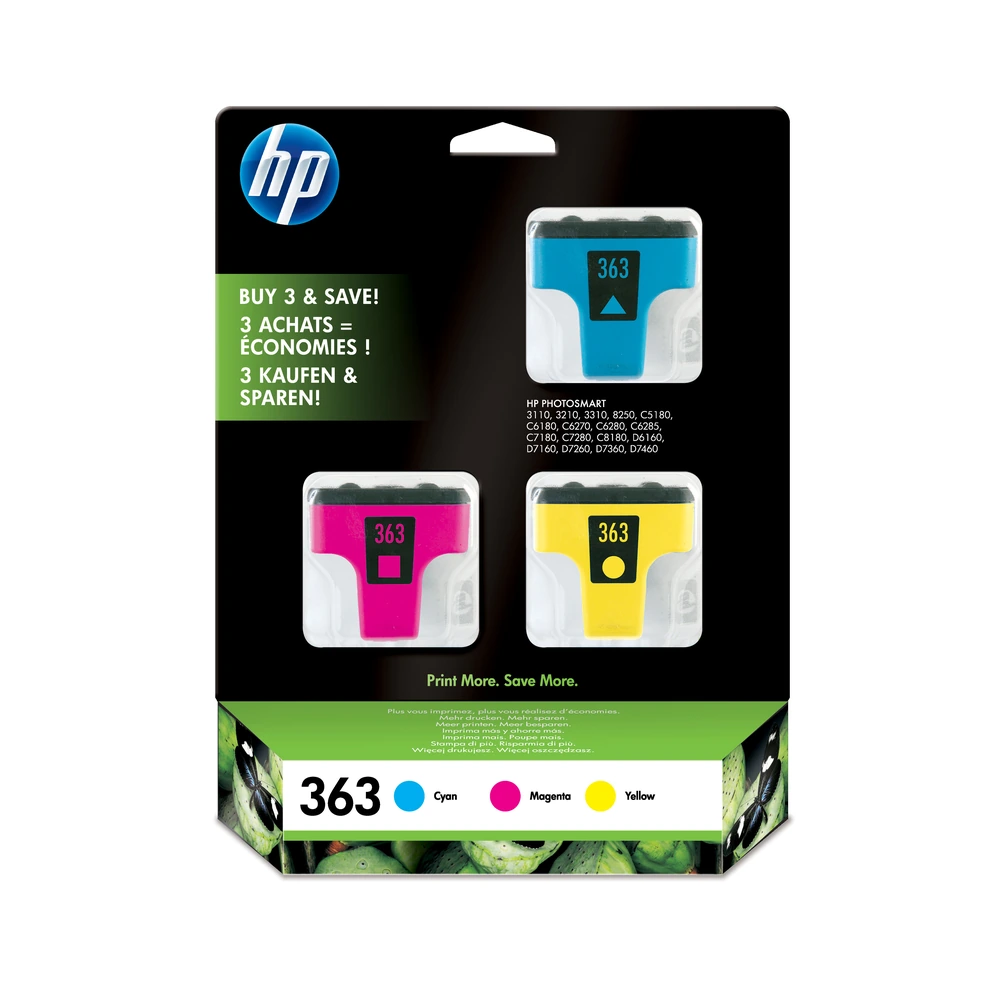 HP 363 Tri-Pack Ink Cartridge Multipack - CB333EE
