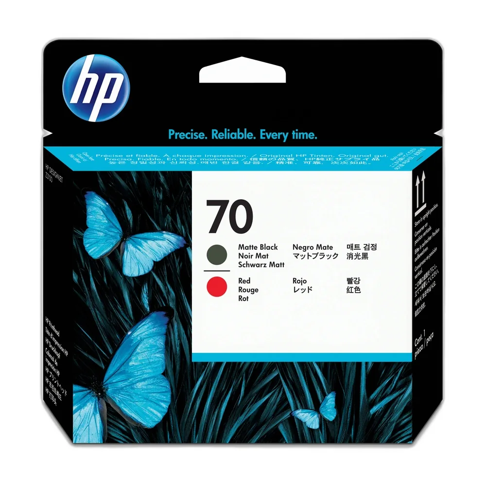 HP 70 Matte Black, Red Printhead - C9409A