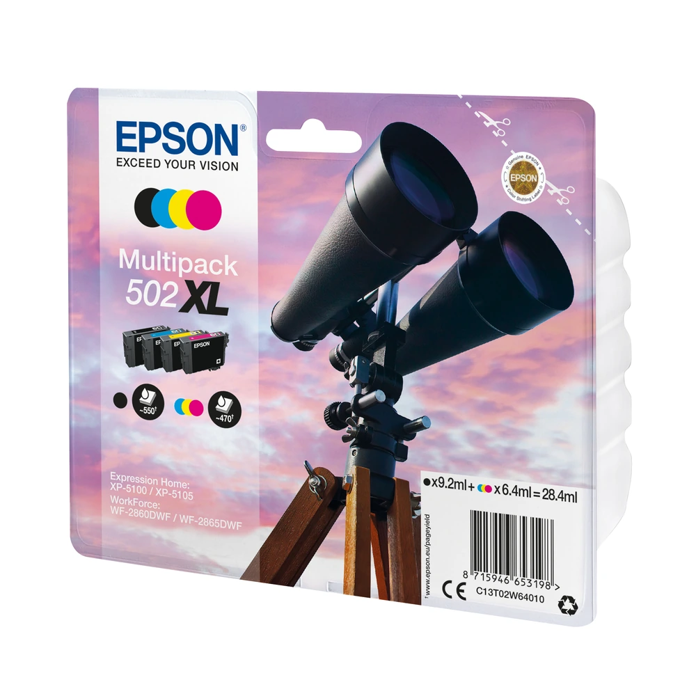 Epson T02W6 Ink Cartridge Multipack - C13T02W64010