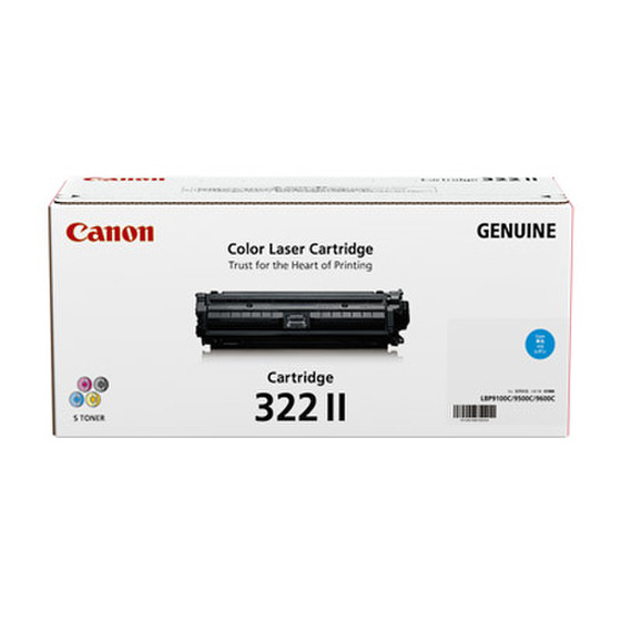 Canon 322II Cyan Toner Cartridge - 2651B001