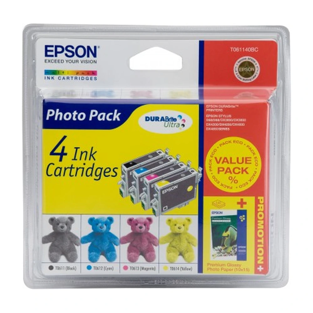 Epson T0611 Ink Cartridge Multipack - C13T061140BC