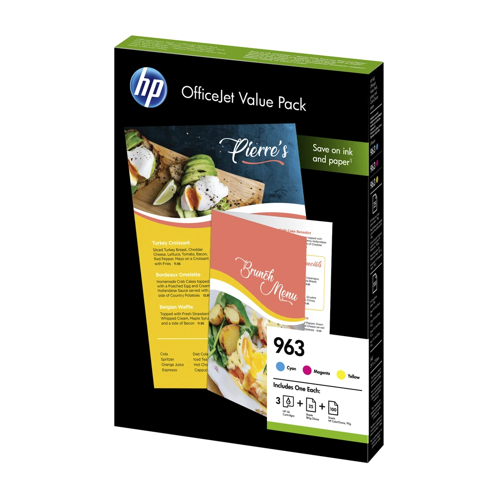 HP 963 Tri-Pack Ink Cartridge Multipack - 6JR42AE