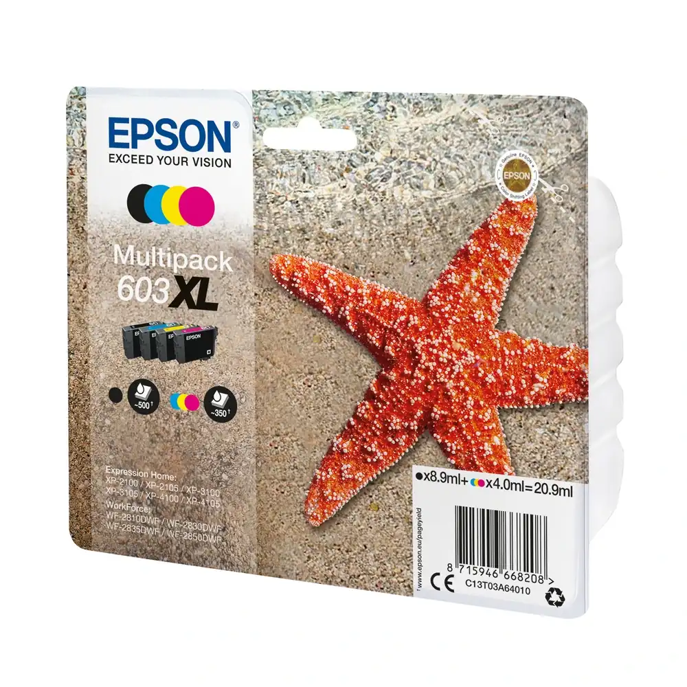 Epson 603XL Ink Cartridge Multipack - C13T03A64010