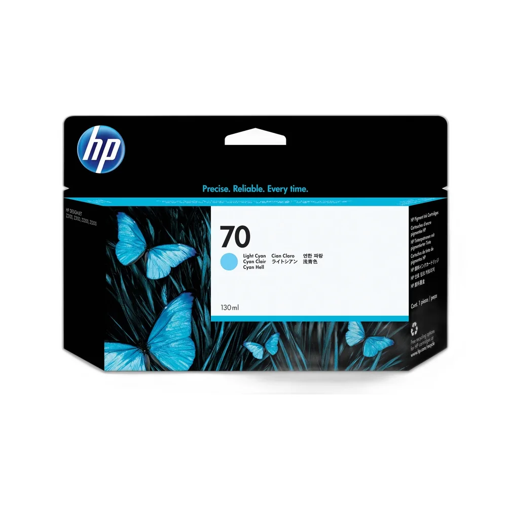 HP 70 Light Cyan Ink Cartridge - C9390A