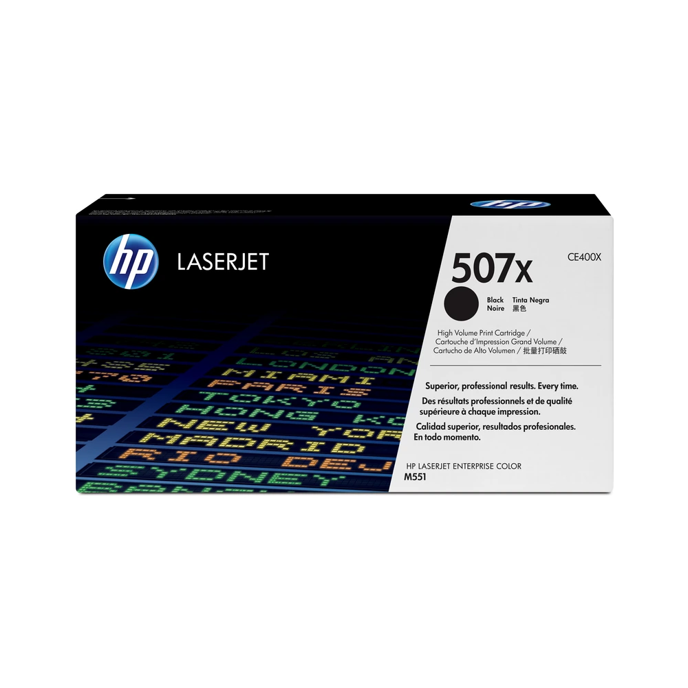 HP 507X Black High Yield Toner Cartridge - CE400X