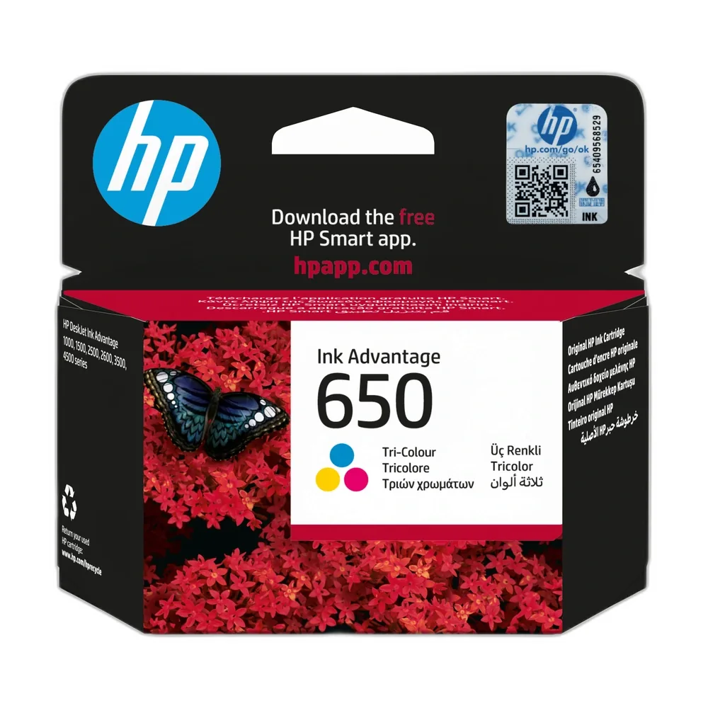 HP 650 Tri-Colour Ink Cartridge - CZ102AE