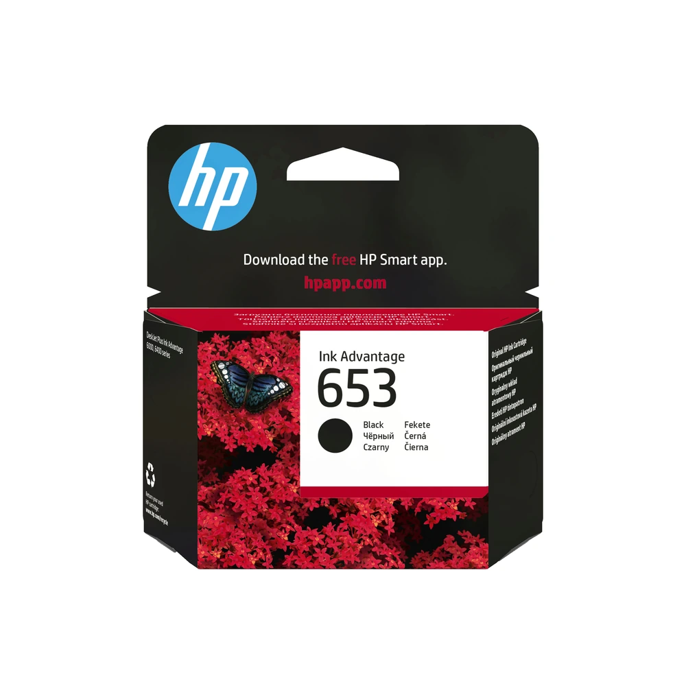 HP 653 Black Ink Cartridge - 3YM75AE