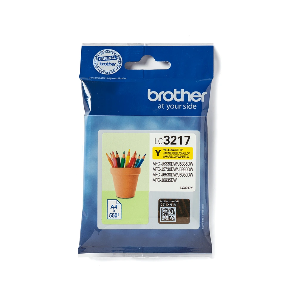 Brother LC3217 Yellow Ink Cartridge - D00MTK001