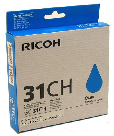 Ricoh RHGC31H Cyan High Capacity Ink Cartridge