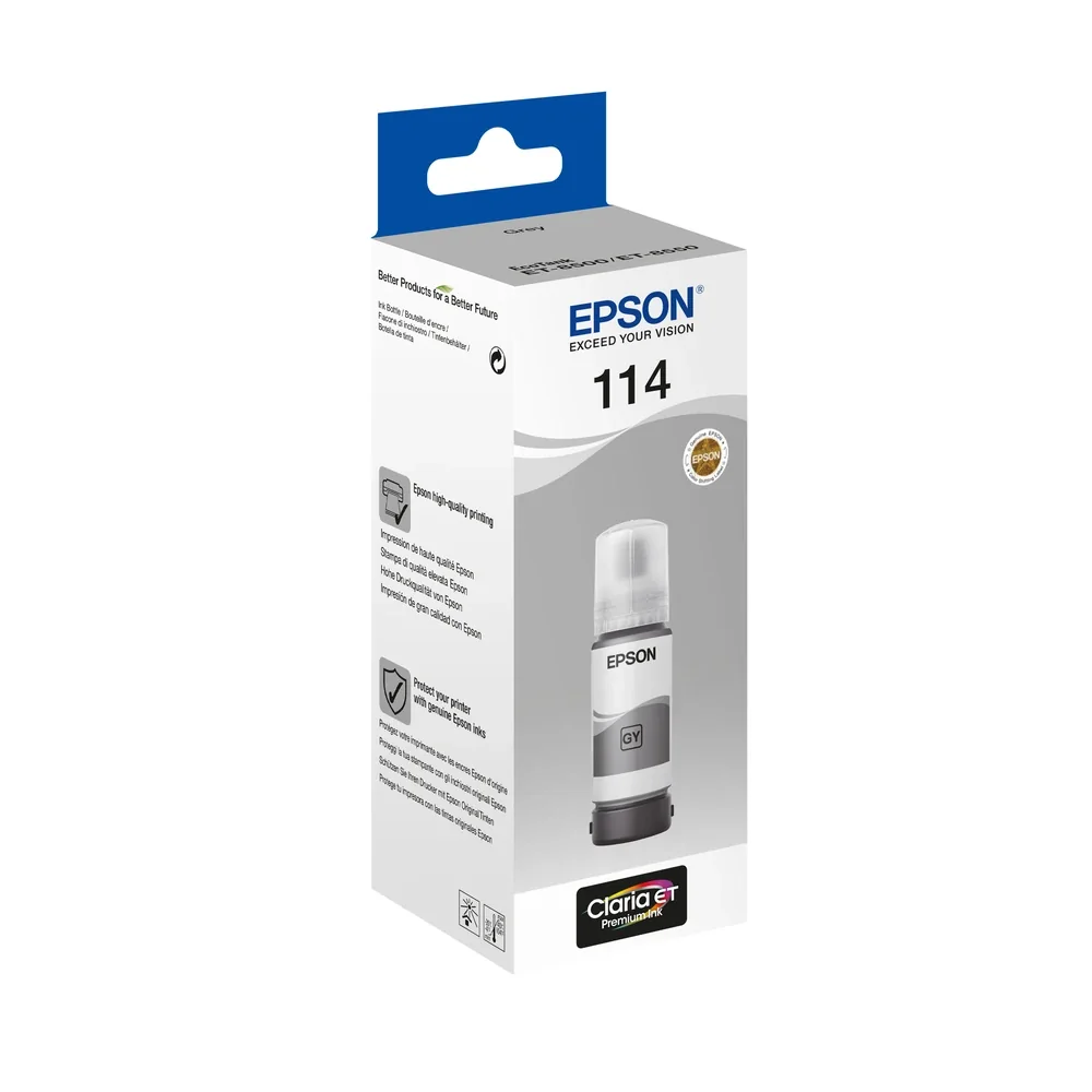 Epson 114 Grey Ink Bottle - C13T07B540