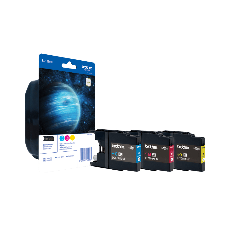 Brother LC1280XL Tri-Pack Ink Cartridge Multipack - LC1280XLRBWBPDR