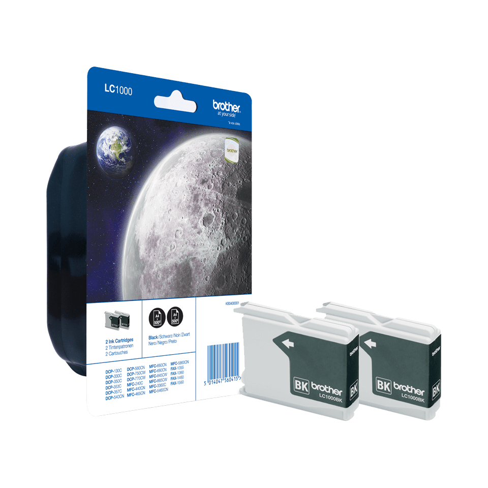 Brother LC1000 Black Twin Pack - LC1000BKBP2DR
