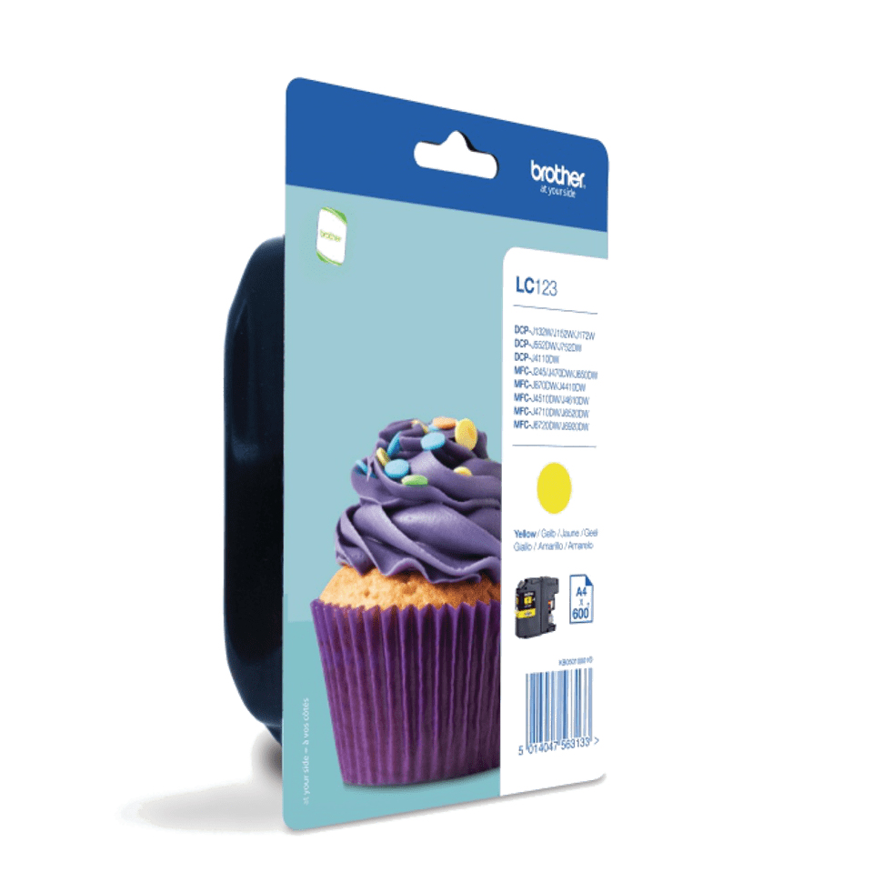 Brother LC123 Yellow Ink Cartridge - LC123YBP