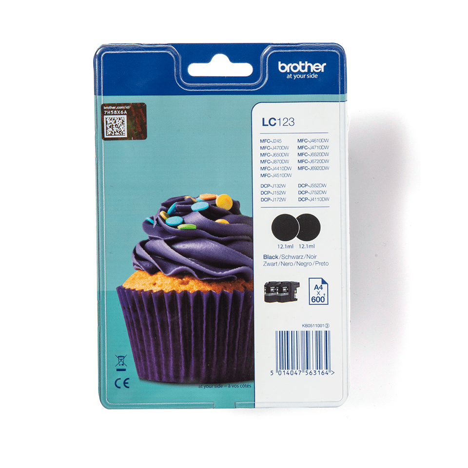 Brother LC123 Black Twin Pack - LC123BKBP2