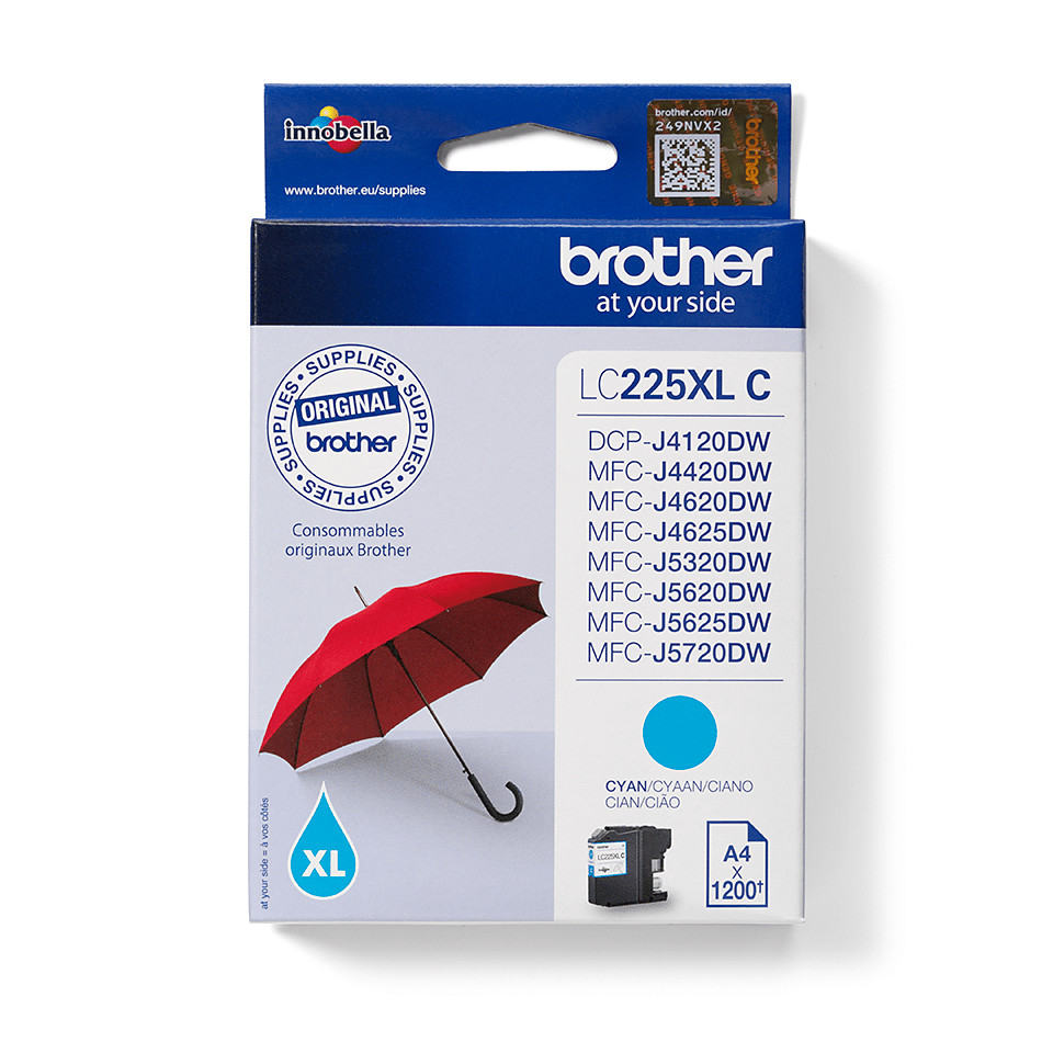 Brother LC225XL Cyan Ink Cartridge