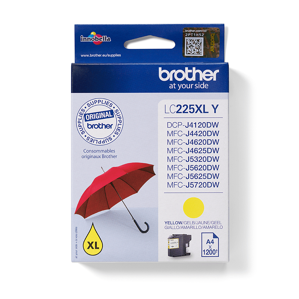 Brother LC225XL Yellow Ink Cartridge