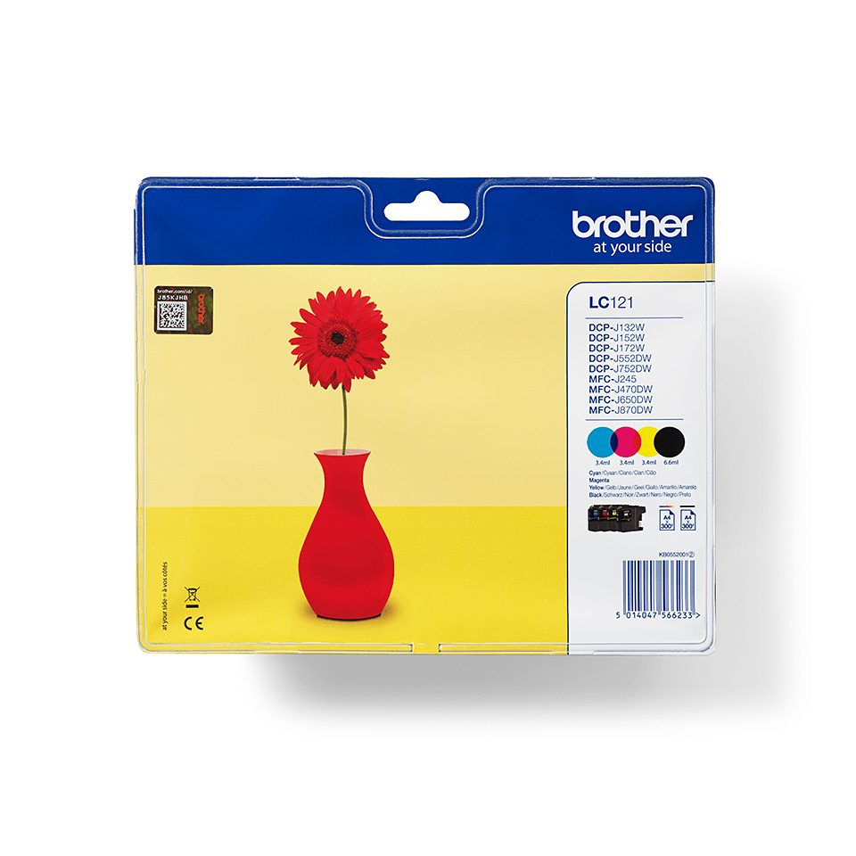 Brother LC121 Ink Cartridge Multipack - LC121VALBP