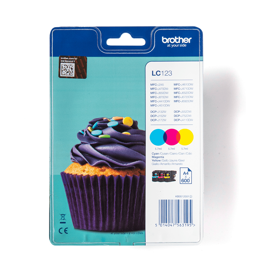 Brother LC123 Ink Cartridge Multipack - LC123RBWBPDR