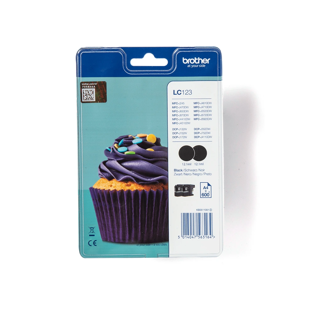Brother LC123 Black Multipack - LC123BKBP2DR