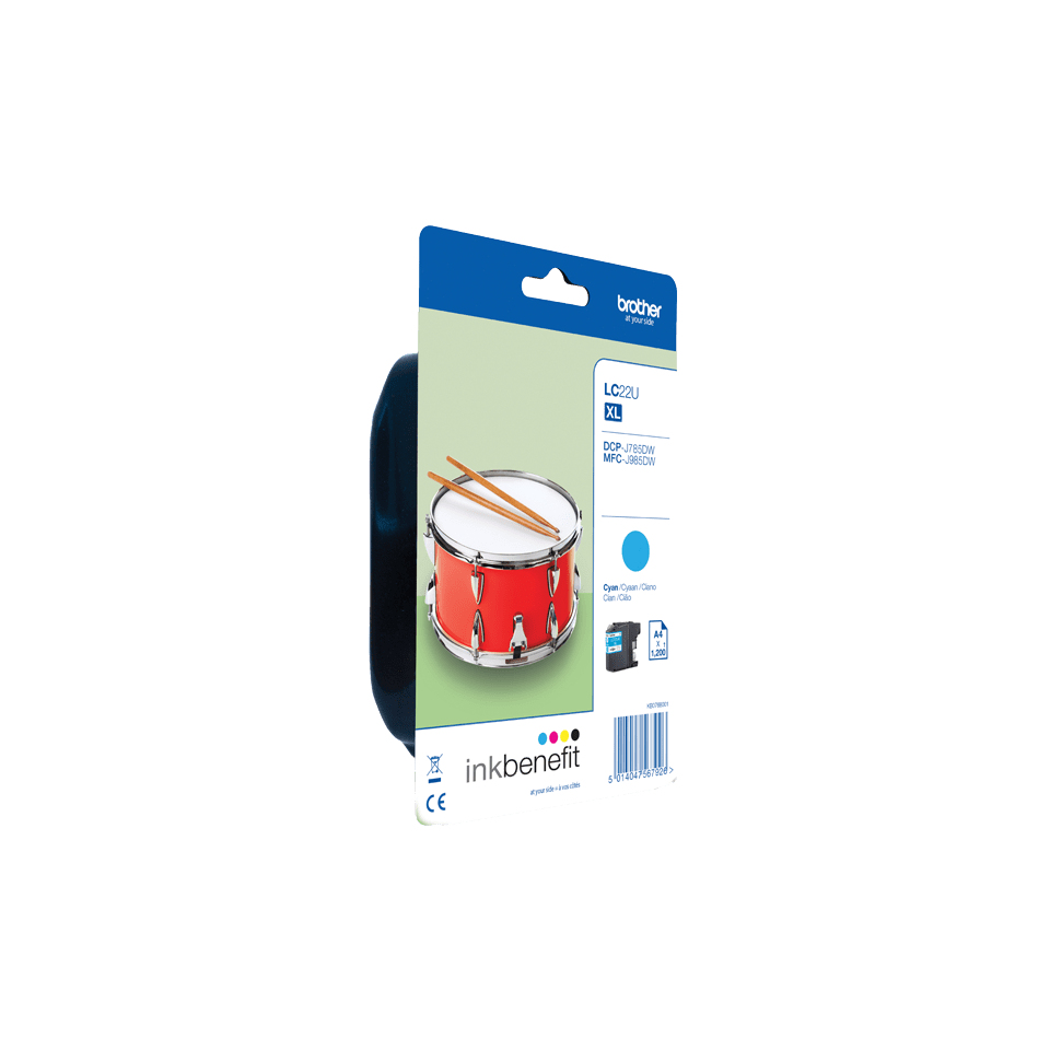 Brother LC22UCBP Cyan Ink Cartridge