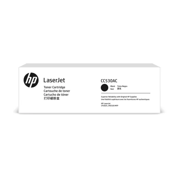 HP CC530AC Black Toner Cartridge - CC530AC-SCRP