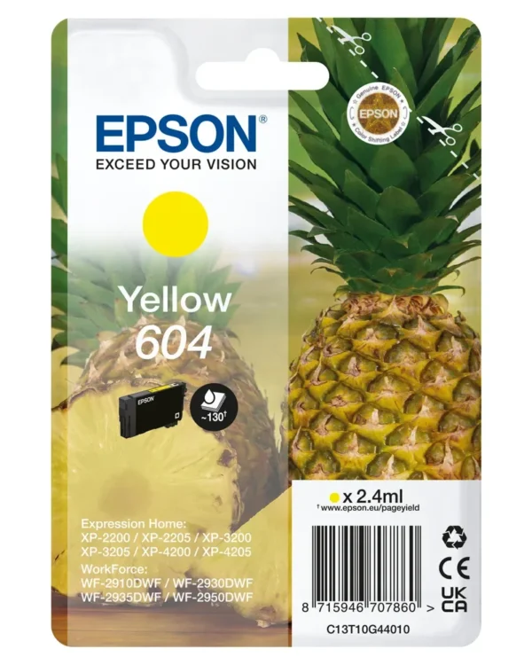 Epson T10G4 Yellow Ink Cartridge - C13T10G44010
