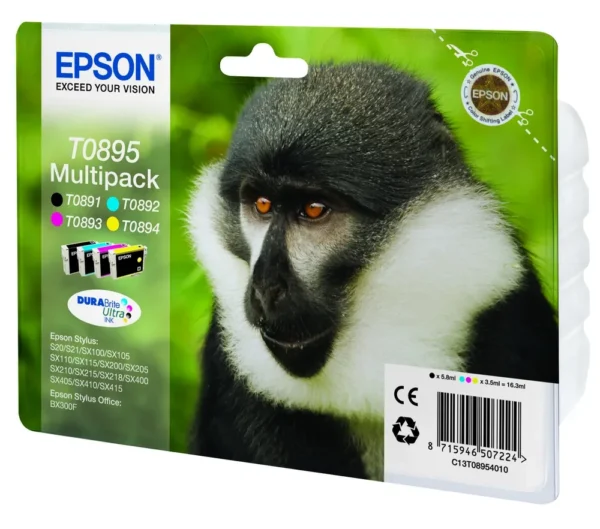 Epson T0895 Ink Cartridge Multipack - C13T08954010