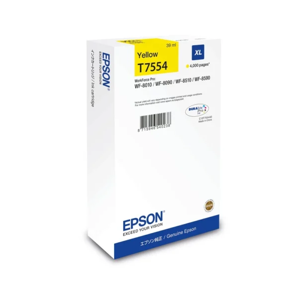 Epson WF-8xxx Yellow High Capacity Ink Cartridge - C13T75544N